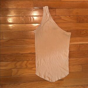 Zara Beige One Shoulder Tank Top